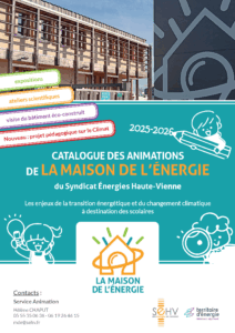 Catalogue des animations LA MAISON DE L'ÉNERGIE Page de garde